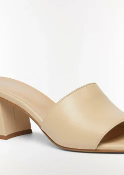 Leder-Sandalen mit Blockabsatz
