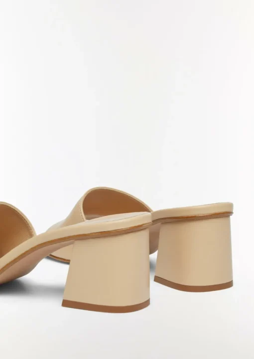Leder-Sandalen mit Blockabsatz