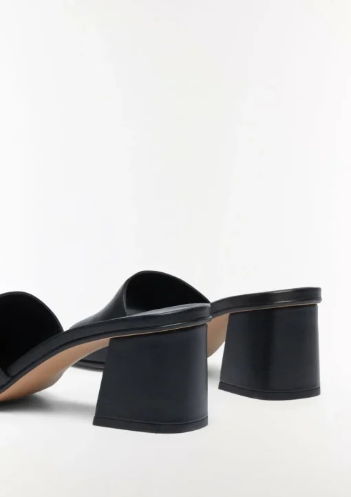 Leder-Sandalen mit Blockabsatz