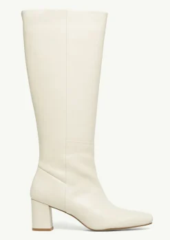 Lederstiefel mit Blockabsatz