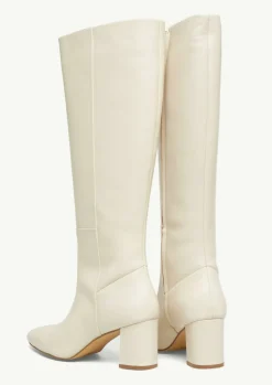Lederstiefel mit Blockabsatz