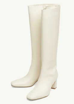 Lederstiefel mit Blockabsatz