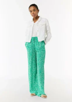 Leichte Stoffhose mit All-over-Print und Elastikbund