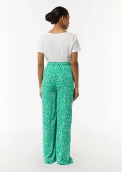 Leichte Stoffhose mit All-over-Print und Elastikbund