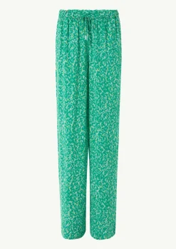 Leichte Stoffhose mit All-over-Print und Elastikbund