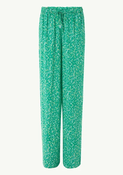 Leichte Stoffhose mit All-over-Print und Elastikbund