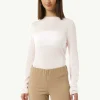 Leichter Strickpullover mit angedeutetem Stehkragen