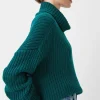 Lockerer Strickpullover mit Rollkragen