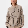 Lockerer Strickpullover mit Alpakawolle
