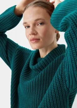 Lockerer Strickpullover mit Rollkragen