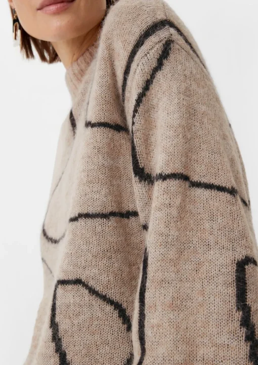 Lockerer Strickpullover mit Alpakawolle