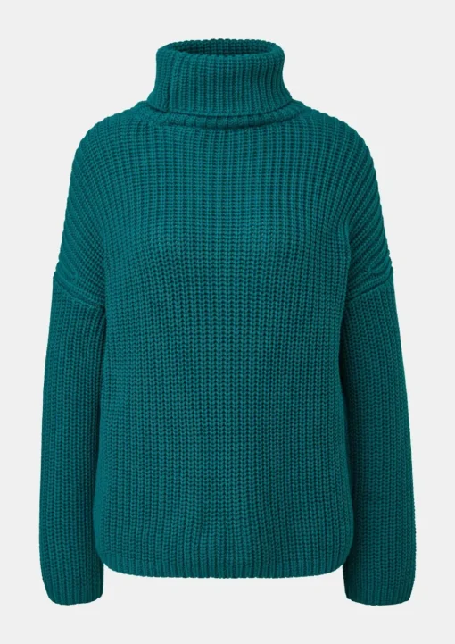 Lockerer Strickpullover mit Rollkragen