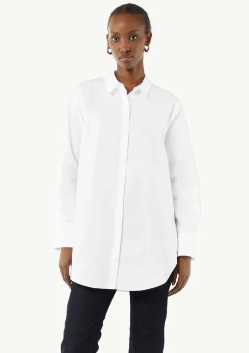 Longbluse aus Popeline im Loose Fit