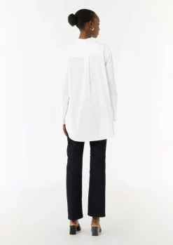 Longbluse aus Popeline im Loose Fit