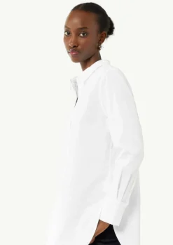 Longbluse aus Popeline im Loose Fit