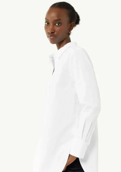 Longbluse aus Popeline im Loose Fit