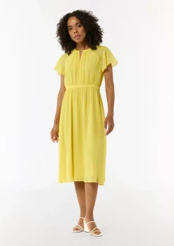 Long-Shape-Kleid aus Chiffon mit Raffung