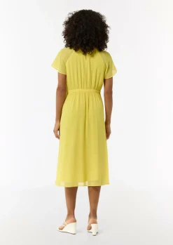 Long-Shape-Kleid aus Chiffon mit Raffung
