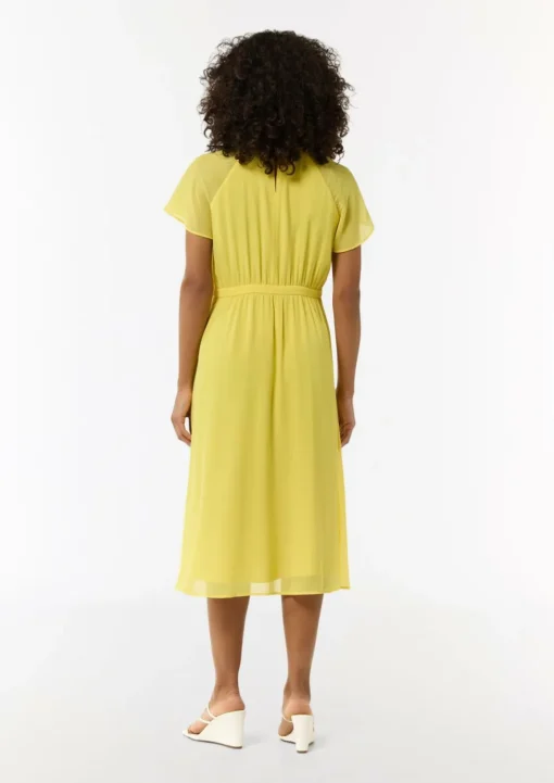 Long-Shape-Kleid aus Chiffon mit Raffung