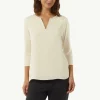 Longsleeve im Fabricmix mit Tunika-Ausschnitt