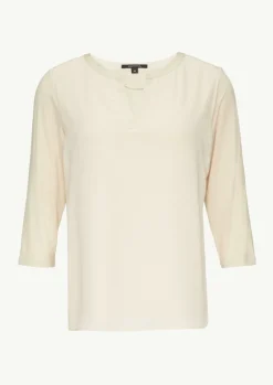 Longsleeve im Fabricmix mit Tunika-Ausschnitt
