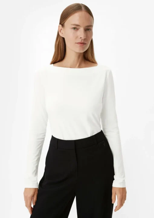 Longsleeve mit eckigem Ausschnitt
