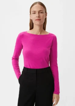 Longsleeve mit eckigem Ausschnitt