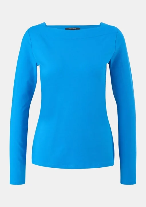 Longsleeve mit eckigem Ausschnitt
