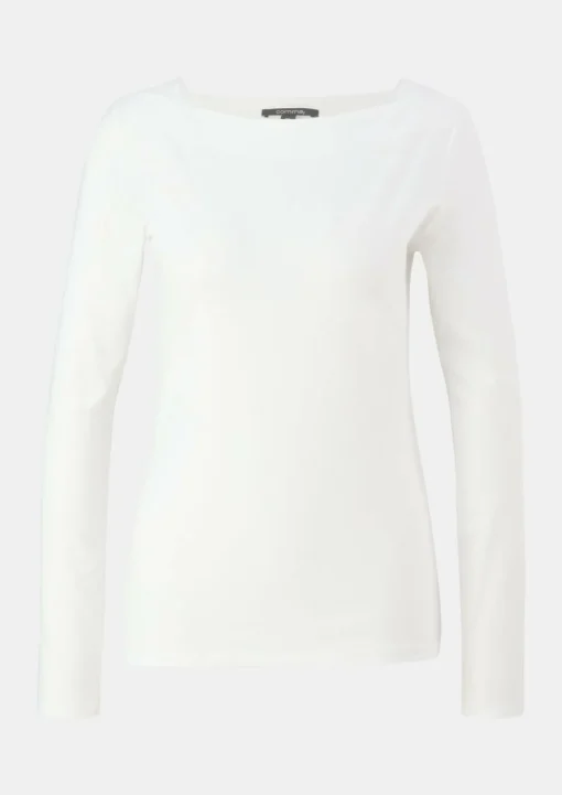 Longsleeve mit eckigem Ausschnitt