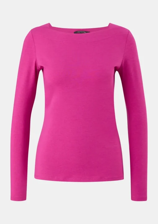 Longsleeve mit eckigem Ausschnitt