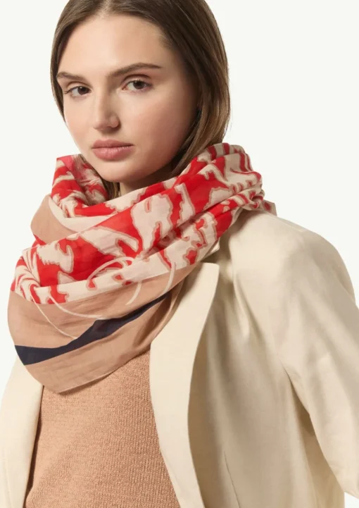 Loop-Schal aus Baumwolle mit All-over-Print