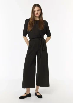 Loose: Stoffhose in Crop-Länge