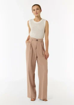 Loose: Weite Hose aus Piqué