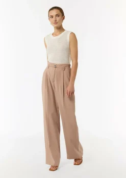 Loose: Weite Hose aus Piqué