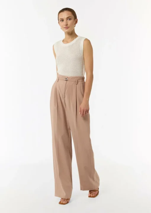 Loose: Weite Hose aus Piqué