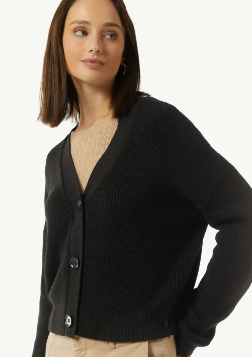 Lässige Strickjacke mit voluminösen Ärmeln