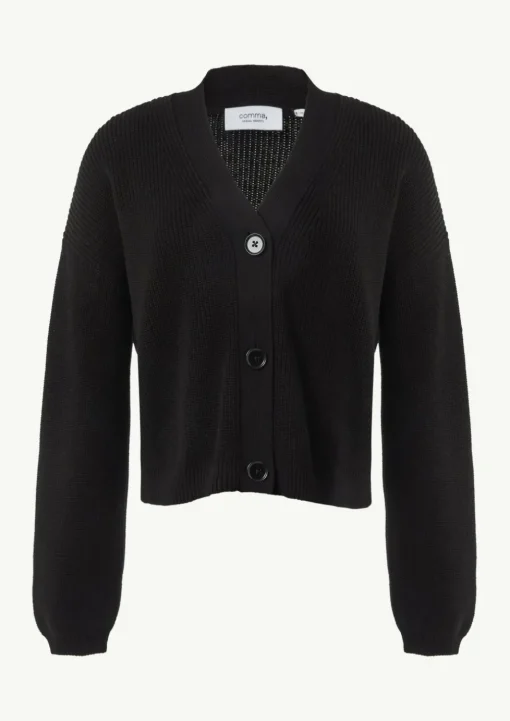 Lässige Strickjacke mit voluminösen Ärmeln