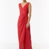 Maxi-Kleid mit Crêpestruktur