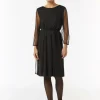 Mesh-Kleid mit Metallic-Effekt
