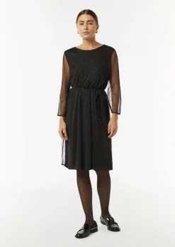 Mesh-Kleid mit Metallic-Effekt