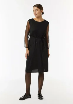 Mesh-Kleid mit Metallic-Effekt