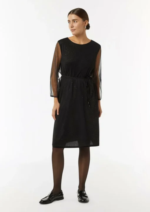 Mesh-Kleid mit Metallic-Effekt