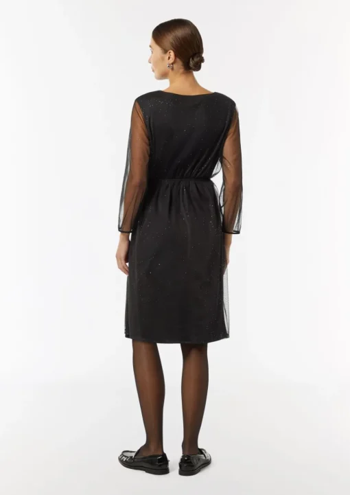 Mesh-Kleid mit Metallic-Effekt