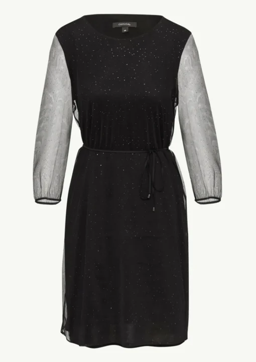 Mesh-Kleid mit Metallic-Effekt