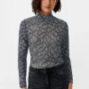 Mesh-Longsleeve mit Stehkragen