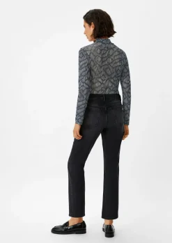 Mesh-Longsleeve mit Stehkragen