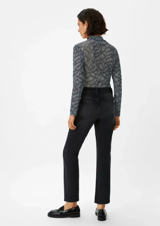 Mesh-Longsleeve mit Stehkragen