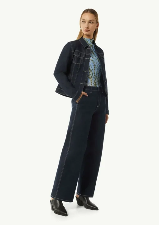Mesh-Shirt mit Stehkragen