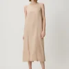 Midikleid aus Cupro-Mix