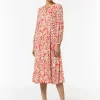 Midikleid mit Crêpestruktur